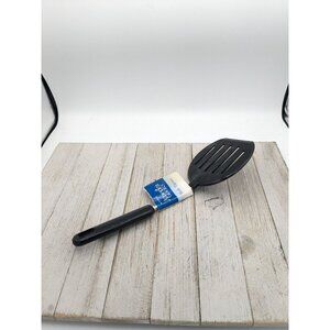 American Cooks Black Nylon Slotted Spatula Flipper Wide Turner With Tag 11”